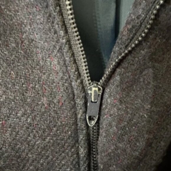 Vintage Pendleton Jacket /Coat Mens Large Blue Red Wool Tweed LOBO Bomber Flight - Picture 3 of 8